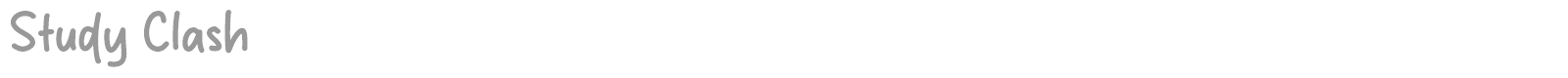 Study Clash font preview